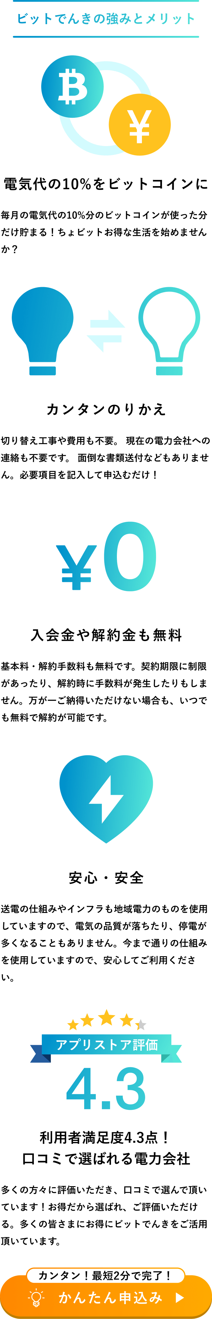 ビットでんき SP 強みとメリット
